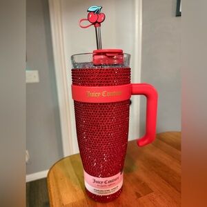Juicy Couture Red Rhinestone Tumbler